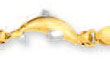 
14k Yellow Dolphin Station Anklet - 10 In

