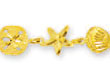 
14k Yellow Fish Star and Shell Bracelet -
