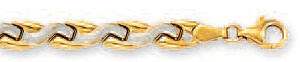
14k Two-Tone Link Bracelet - 7 Inch
