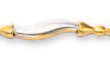 
14k Two-Tone Curvy Links Bracelet - 7 Inc
