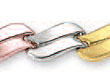 
14k Tricolor Link Bracelet - 7.25 Inch
