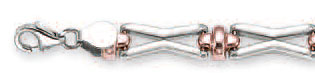 
14k Two-Tone Link Bracelet - 7.25 Inch

