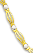 
14k Two-Tone Fancy Link Necklace - 17 Inc
