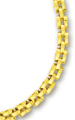 
14k Yellow 4 mm Triple Row Panther Bracel
