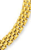 
14k Yellow 6.5 mm Five Row Panther Neckla
