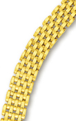 
14k Yellow 9 mm Seven Row Panther Necklac
