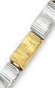 
14k Two-Tone Fancy Alternating Bracelet -
