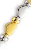 
14k Two-Tone Simple Heart Hugs and Kisses
