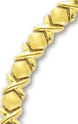 
14k Yellow Hugs and Kisses Necklace - 17 
