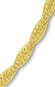 
14k Yellow Fancy Braided Mesh Bracelet - 
