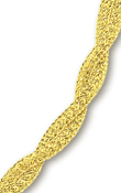 
14k Yellow Fancy Braided Mesh Necklace - 
