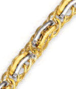 
14k Two-Tone Fancy Link Necklace - 17 Inc
