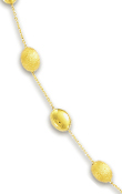 
14k Yellow Fancy Pebbles Bracelet - 7.25 
