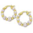
14k Two-Tone Fancy Bead Earrings
