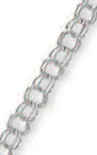 
14k White 3.5 mm Charm Bracelet - 8 Inch
