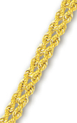 
14k Yellow 5 mm Double Row Solid Rope Bra

