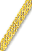 
14k Yellow 6 mm Triple Row Solid Rope Bra
