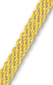 
14k Yellow 6 mm Triple Row Solid Rope Bra
