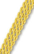 
14k Yellow 7.5 mm Triple Row Solid Rope B
