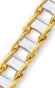 
14k Two-Tone Mens Link Bracelet - 8.5 Inc
