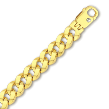 
14k Yellow Mens Link Bracelet - 8.5 Inch
