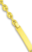 
14k Yellow Childrens ID Bracelet - 6 Inch

