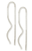 
14k White Swirl Bar Threader Earrings
