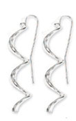 
14k White Fancy Swirl Earrings
