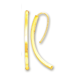 
14k Yellow Elegant Curvy Drop Earrings
