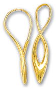 
14k Yellow Elegant Swirl Drop Earrings

