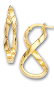 
14k Yellow Bold Elegant Twisted Earrings
