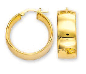 
14k Yellow Bold Mirror Hoop Earrings
