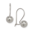 
14k White 7 mm French Wire Ball Earrings
