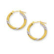 
14k Two-Tone Diamond-Cut Hoop Earrings
