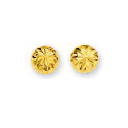 
14k Yellow Gold Small Sparkle-Cut Half Ball Stud Earrings
