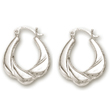 
14k White Hoop Earrings
