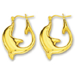 
14k Yellow Medium Dolphin Hoop Earrings
