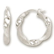 
14k White Fancy Twisted Hoop Earrings
