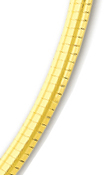 
10k Yellow 4 mm Omega Necklace - 17 Inch
