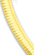 
10k Yellow 6 mm Omega Necklace - 17 Inch
