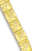 
10k Yellow 6 mm Mens Nugget Bracelet - 8 
