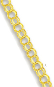 
10k Yellow 3 mm Charm Bracelet - 7 Inch
