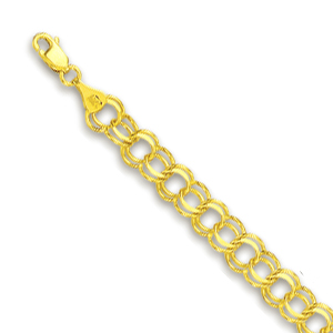 
10k Yellow 5 mm Charm Bracelet - 7 Inch
