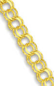 
10k Yellow 5 mm Charm Bracelet - 8 Inch

