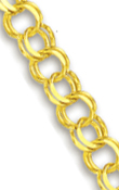 
10k Yellow 6 mm Charm Bracelet - 7 Inch
