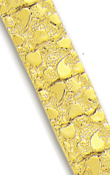 
10k Yellow 10 mm Nugget Bracelet - 8 Inch
