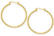 
10k Yellow 2 mm Large Hoop Earrings
